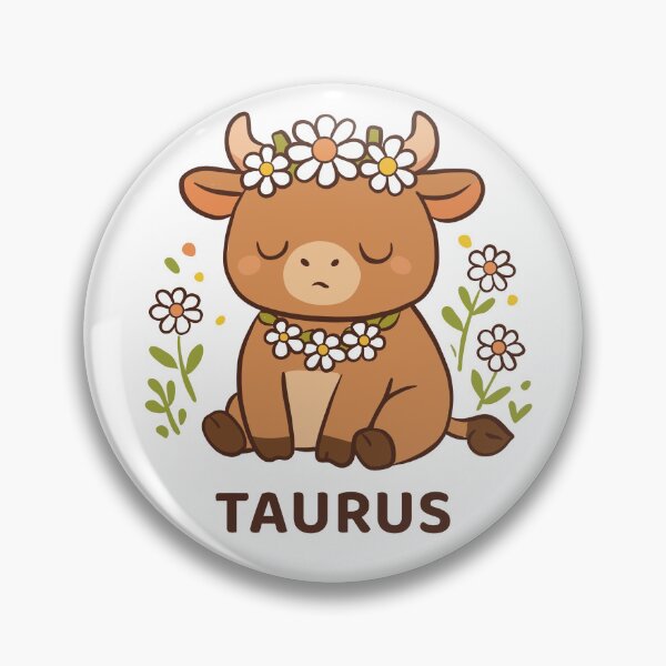 Item preview, Cute Taurus Zodiac Bull illustration designed and sold by MJ ART.