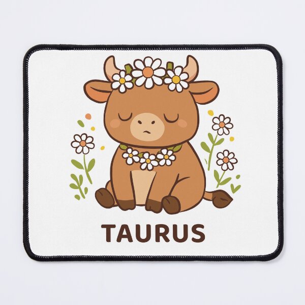 Item preview, Cute Taurus Zodiac Bull illustration designed and sold by MJ ART.