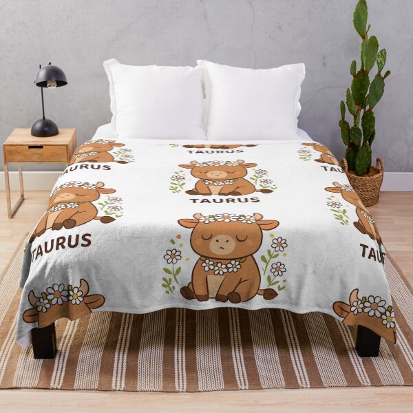 Item preview, Cute Taurus Zodiac Bull illustration designed and sold by MJ ART.