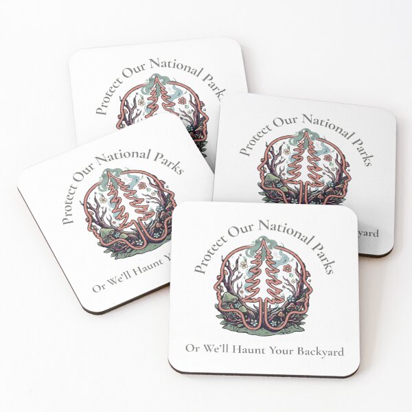 Item preview, Protect Our National Parks or We'll Haunt Your Backyard – Spooky Nature Lover Ghost Forest Design designed and sold by SillentDesign.