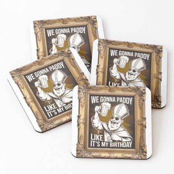 Item preview, Vintage Saint Patrick Oil Painting Beer Toast designed and sold by Bloomkept.