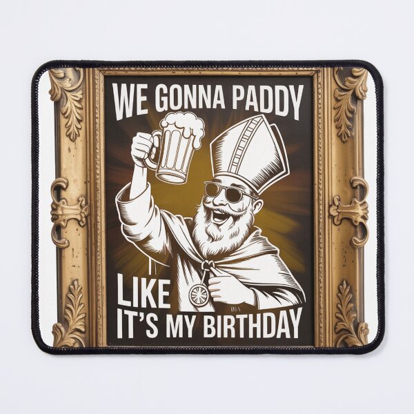 Item preview, Vintage Saint Patrick Oil Painting Beer Toast designed and sold by Bloomkept.