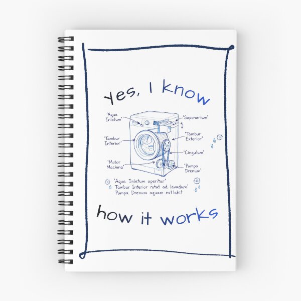 Item preview, "Yes, I Know How It Works" - Washing Machine Diagram designed and sold by LittleKnight.