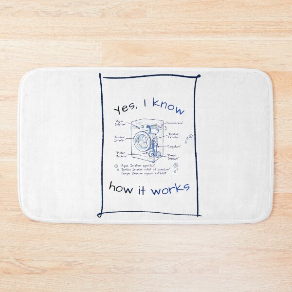 Item preview, "Yes, I Know How It Works" - Washing Machine Diagram designed and sold by LittleKnight.