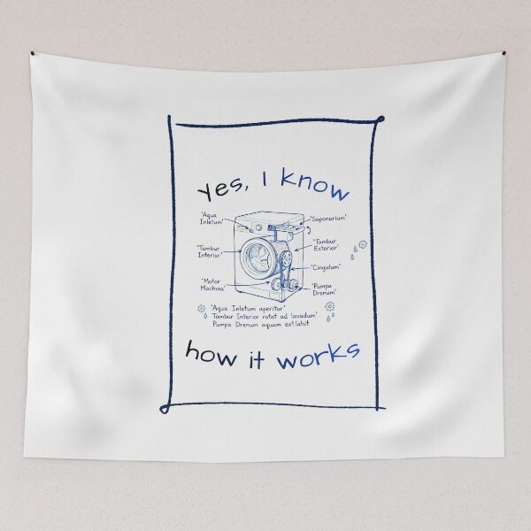 Item preview, "Yes, I Know How It Works" - Washing Machine Diagram designed and sold by LittleKnight.