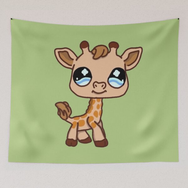 Item preview, littlest pet shop cartoon giraffe designed and sold by trinketgal.
