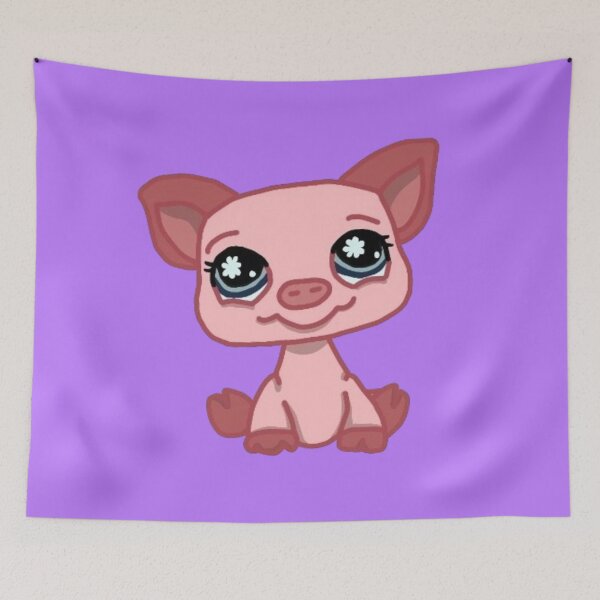 Item preview, littlest pet shop cartoon pig designed and sold by trinketgal.