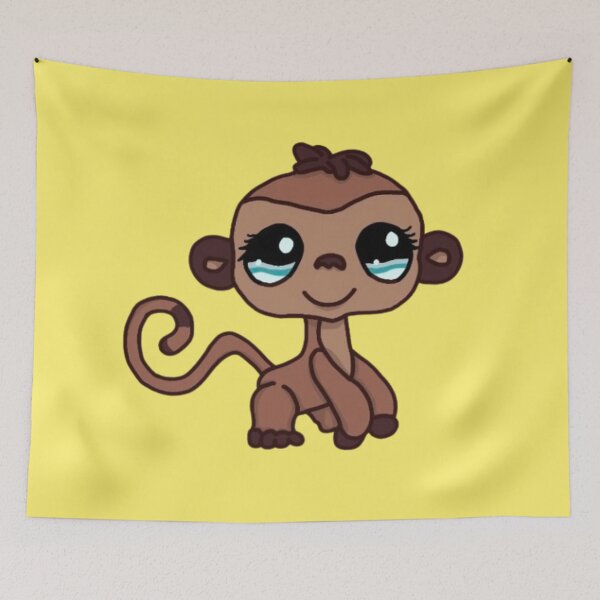 Item preview, littlest pet shop cartoon monkey designed and sold by trinketgal.