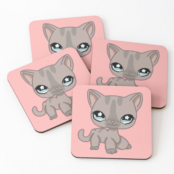 Item preview, littlest pet shop cartoon grey cat designed and sold by trinketgal.