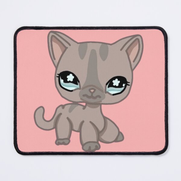 Item preview, littlest pet shop cartoon grey cat designed and sold by trinketgal.