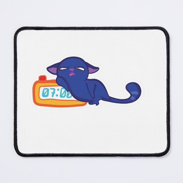 Item preview, Sleepy Cat Alarm Clock Design – Too Early For This – Funny Animal Meme designed and sold by ZYNORAworld.