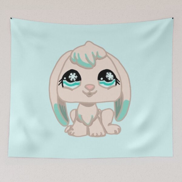 Item preview, littlest pet shop cartoon winter bunny designed and sold by trinketgal.