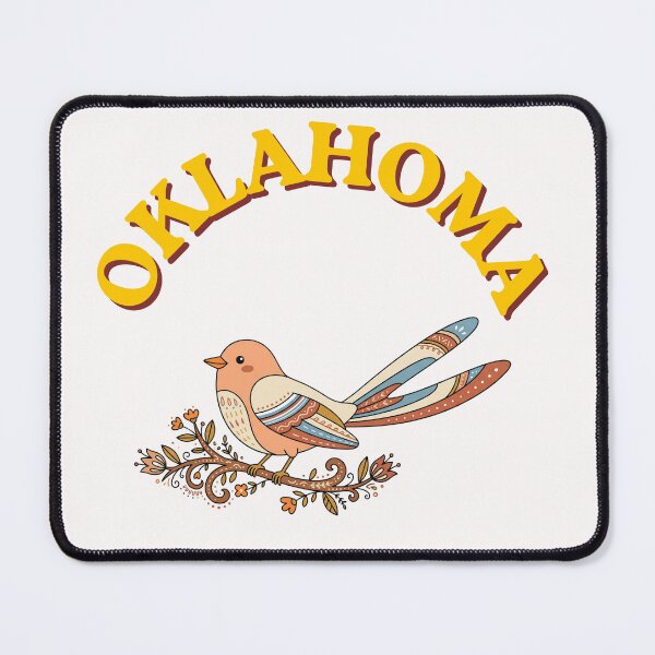 Item preview, Oklahoma Scissor-tailed Flycatcher - Vintage Folk Art Bird designed and sold by PeerMstudio.