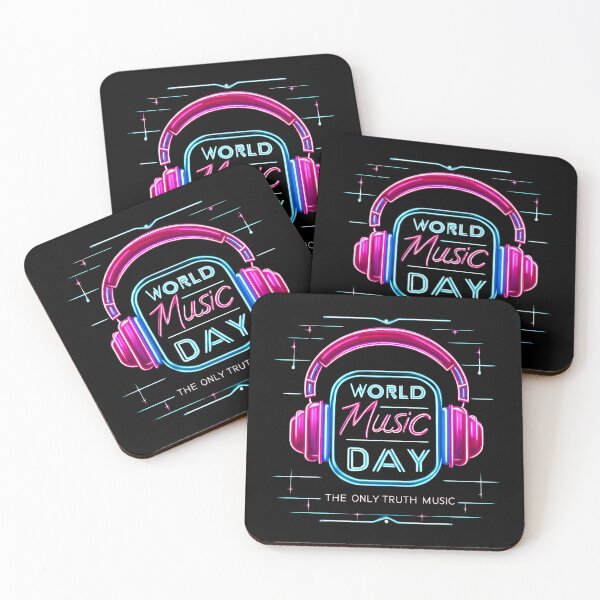 Item preview, Neon World Music – World Music Day Glow Design designed and sold by Art-Arcade6.