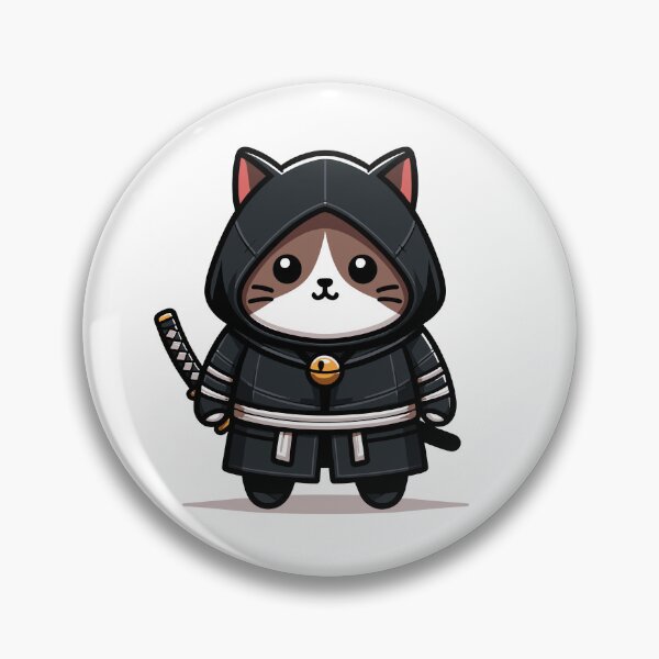 Item preview, Cute Ninja Cat Funny Martial Arts Gift Design designed and sold by CyfroweMysli.