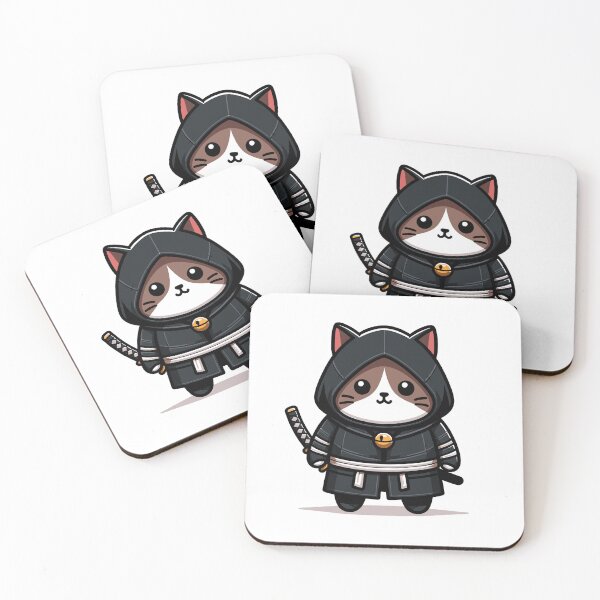 Item preview, Cute Ninja Cat Funny Martial Arts Gift Design designed and sold by CyfroweMysli.