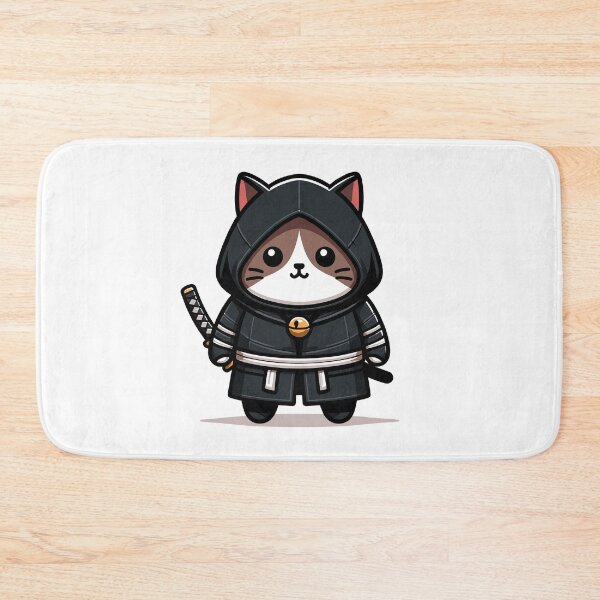 Item preview, Cute Ninja Cat Funny Martial Arts Gift Design designed and sold by CyfroweMysli.