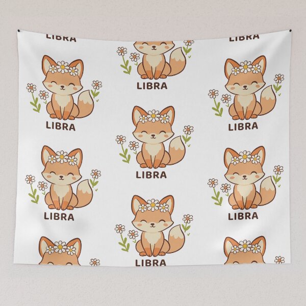 Item preview, Cute Fox Libra Zodiac illustration designed and sold by MJ ART.