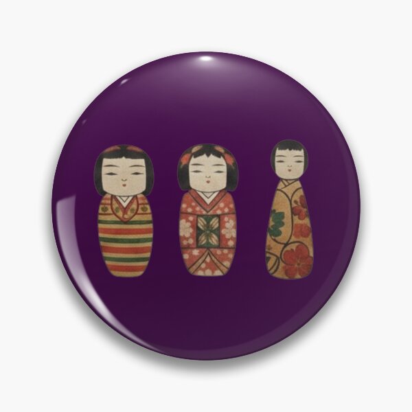 Item preview, Traditional Japanese Kokeshi Dolls Trio designed and sold by Kokeshidreams.