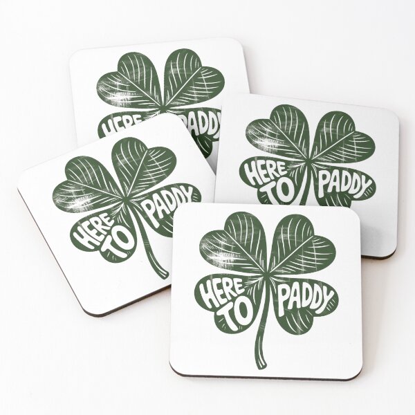Item preview, Distressed Four Leaf Clover Linocut Print designed and sold by Bloomkept.