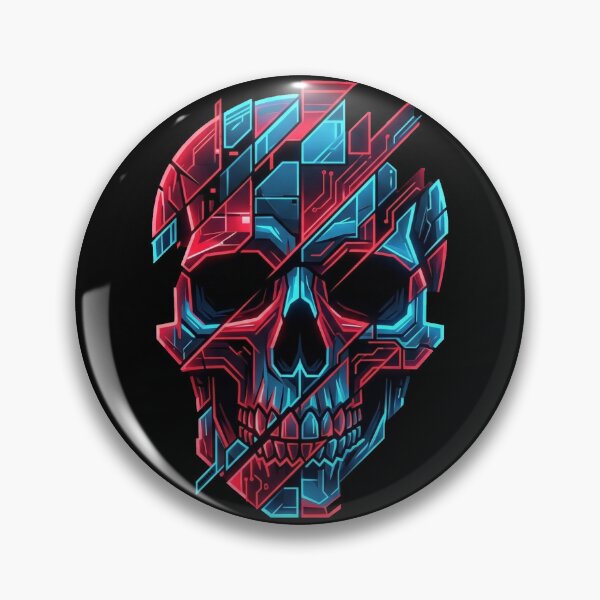Item preview, Glitch Skull (Hard Edge Version) designed and sold by Stickersdevelop.