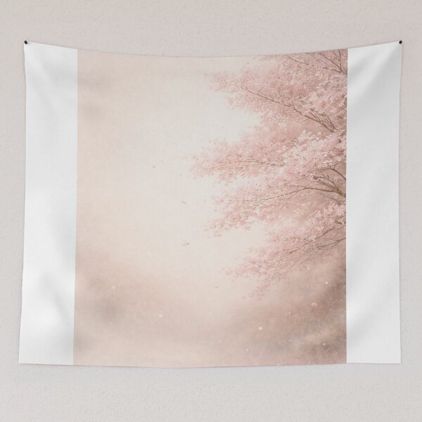 Item preview, Sakura in Morning Mist — Silent Japan Poster | Soft Japandi Wall Art designed and sold by SILENT JAPAN.