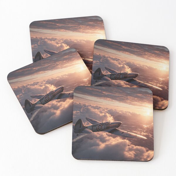 Item preview, Spitfire Over Golden Fields designed and sold by Skyframe Aviation.