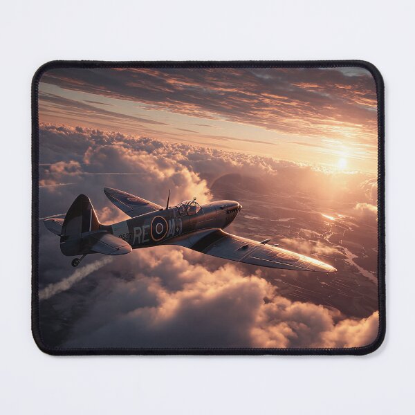 Item preview, Spitfire Over Golden Fields designed and sold by Skyframe Aviation.