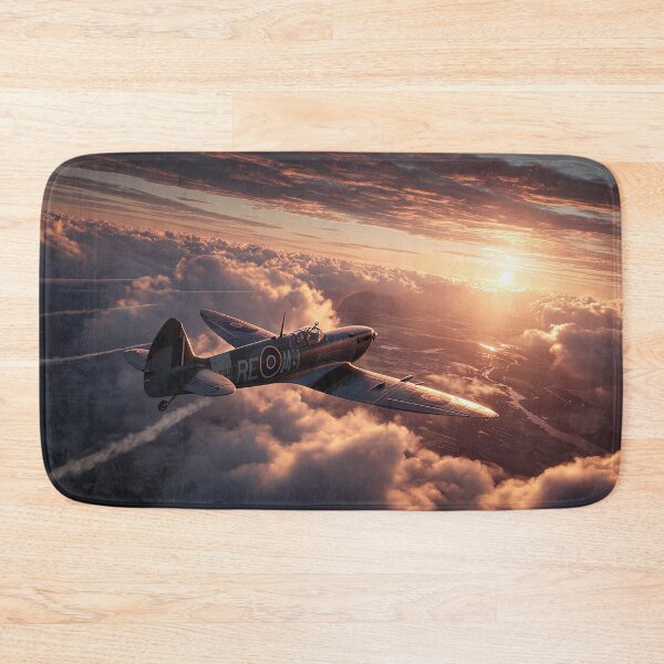Item preview, Spitfire Over Golden Fields designed and sold by Skyframe Aviation.