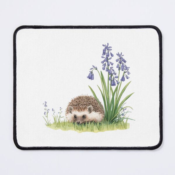 Artikelvorschau, Ein niedlicher Igel unter Glockenblumen entworfen und verkauft von Soulstar Designs.