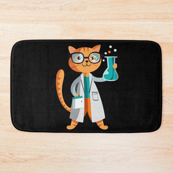 Item preview, Cute Cat Scientist Science Gift for Chemistry Lovers designed and sold by CyfroweMysli.