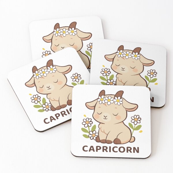 Item preview, Cute Capricorn Zodiac Goat illustration designed and sold by MJ ART.