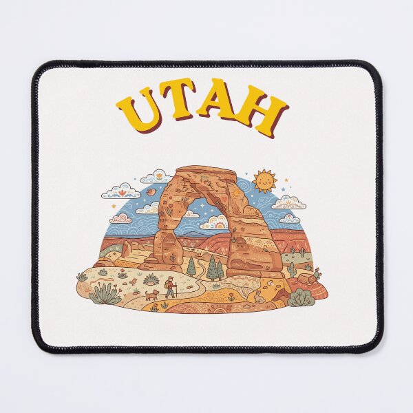 Item preview, Utah Delicate Arch Landscape - Vintage Folk Art Illustration designed and sold by PeerMstudio.