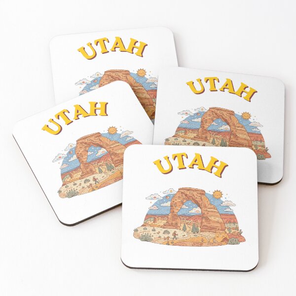 Item preview, Utah Delicate Arch Landscape - Vintage Folk Art Illustration designed and sold by PeerMstudio.