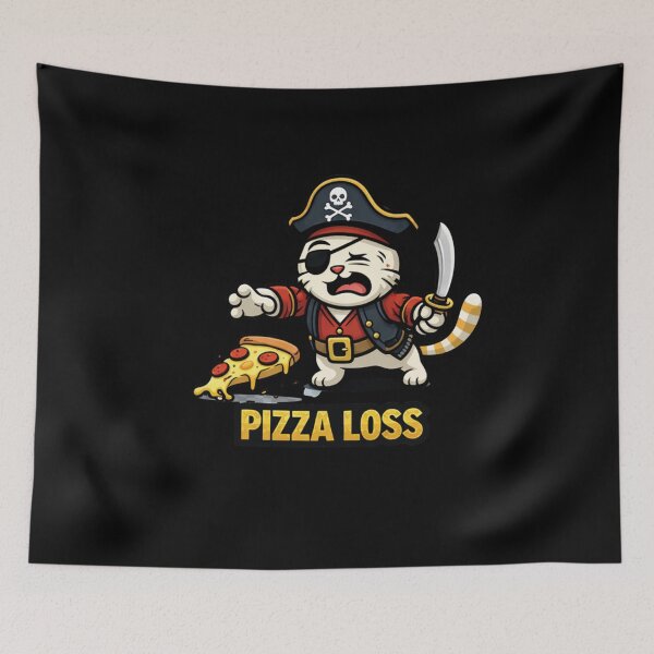 Item preview, Funny Pirate Cat Shirt Pizza Loss Food Humor designed and sold by Motivora.