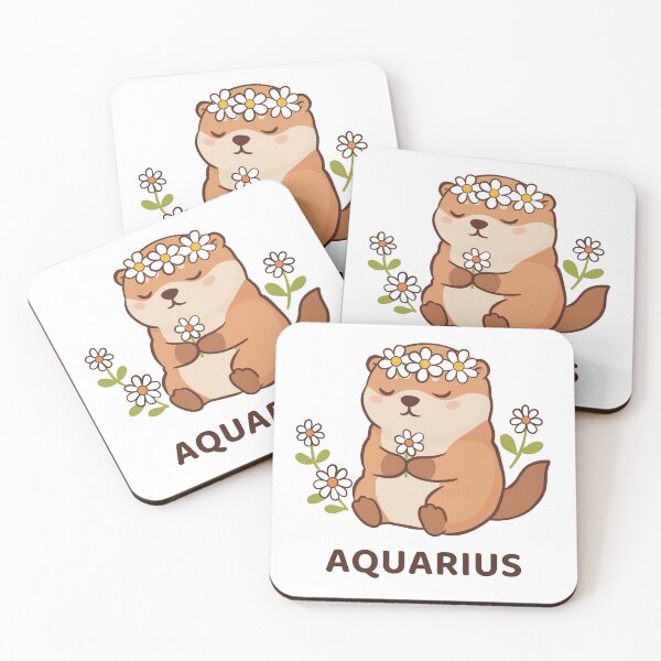 Item preview, Cute Otter Aquarius Zodiac illustration designed and sold by MJ ART.