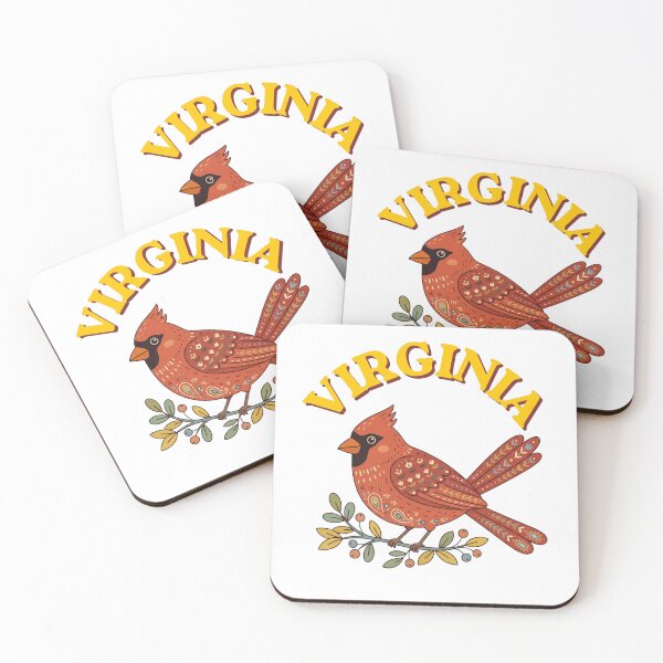 Item preview, Virginia State Bird - Vintage Folk Art Cardinal Illustration designed and sold by PeerMstudio.