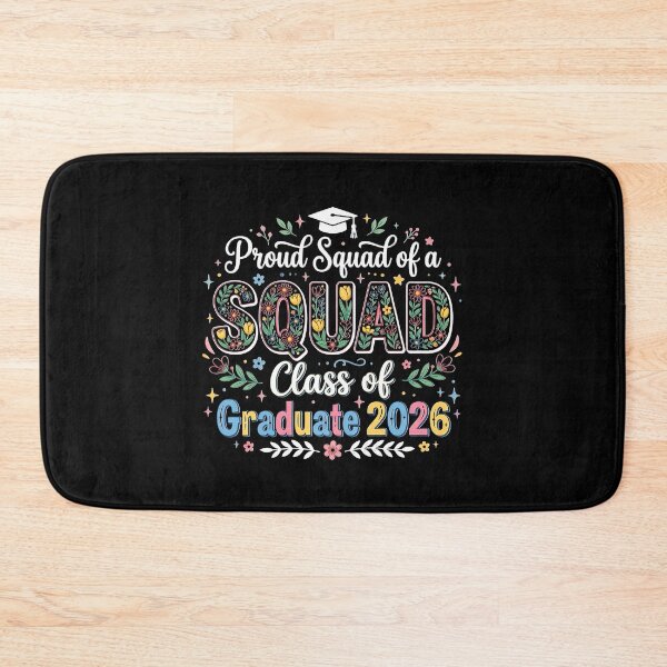 Item preview, Proud Squad Class of 2026 Floral Graduation Design Colorful Typography designed and sold by Verycutethings.