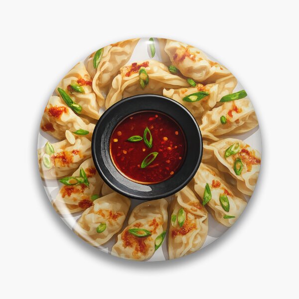 Item preview, Delicious Dumplings Platter - Asian Food Illustration designed and sold by Rangmanch.