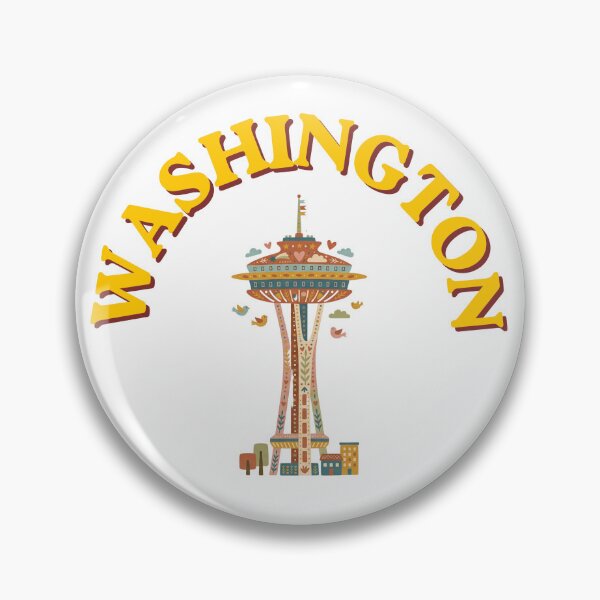 Item preview, Washington Space Needle - Vintage Folk Art Seattle Landmark designed and sold by PeerMstudio.