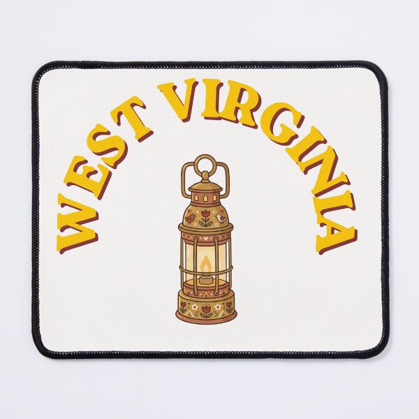Item preview, West Virginia Miner Lantern - Vintage Folk Art Illustration designed and sold by PeerMstudio.