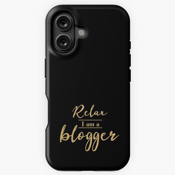 Vista previa del artículo con la obra «Relax I Am A Blogger (Letras de oro)», diseñado y vendido por PerttyShirty.