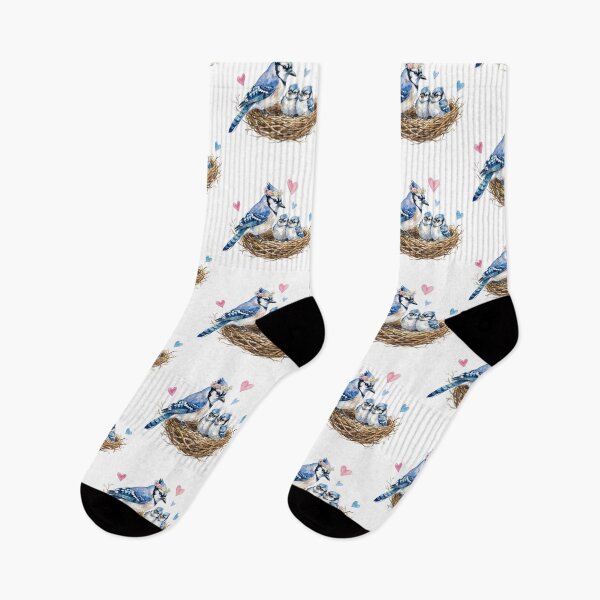 Item preview, Blue Jay mom and baby chicks designed and sold by Roy & Tiffany.