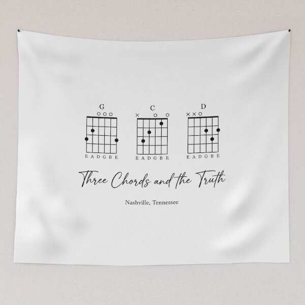 Item preview, Three Chords And The Truth Nashville Tennessee Guitar Chords designed and sold by Fenay Designs.
