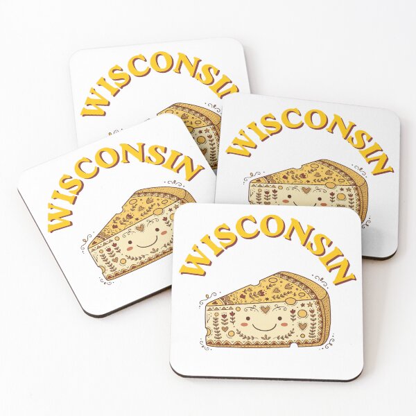 Item preview, Wisconsin Happy Cheese Wedge - Whimsical Folk Art Illustration designed and sold by PeerMstudio.