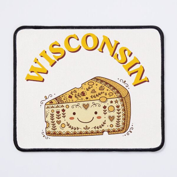Item preview, Wisconsin Happy Cheese Wedge - Whimsical Folk Art Illustration designed and sold by PeerMstudio.