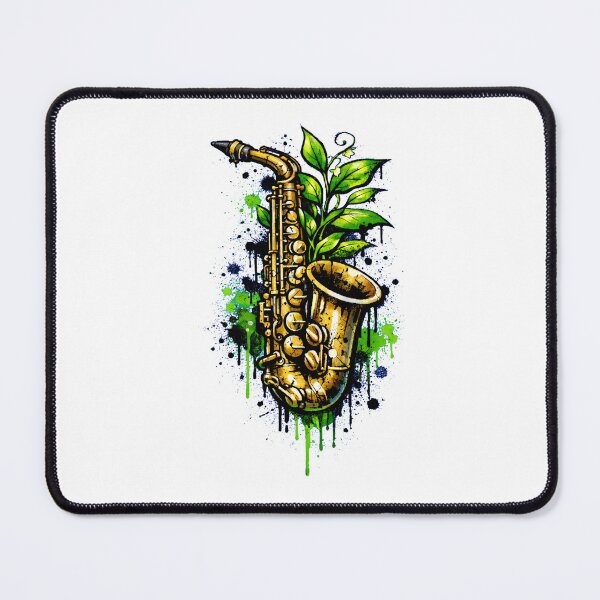 Item preview, Golden Saxophone with Botanical Graffiti Style designed and sold by Sn1ver.