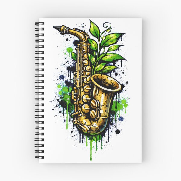 Item preview, Golden Saxophone with Botanical Graffiti Style designed and sold by Sn1ver.
