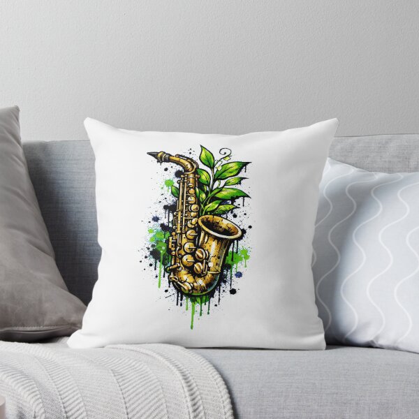 Item preview, Golden Saxophone with Botanical Graffiti Style designed and sold by Sn1ver.