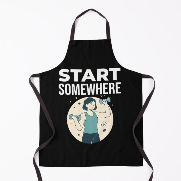 Item preview, Start Somewhere Motivational Fitness Beginner Gym Illustration designed and sold by MCV-Designs.